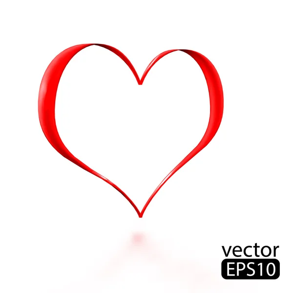 Tarjeta de San Valentín con corazón. — Vector de stock