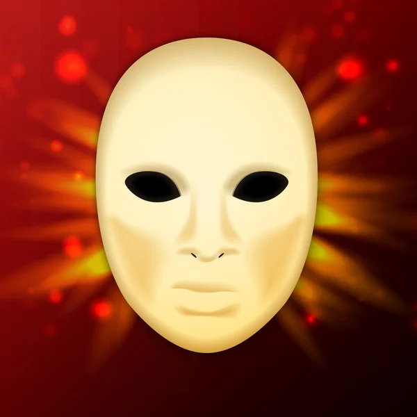 Llustration realistické masky na karneval nebo divadlo na abstraktní ba — Stockový vektor