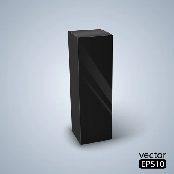 Paquete caja negra diseño. vector — Archivo Imágenes Vectoriales