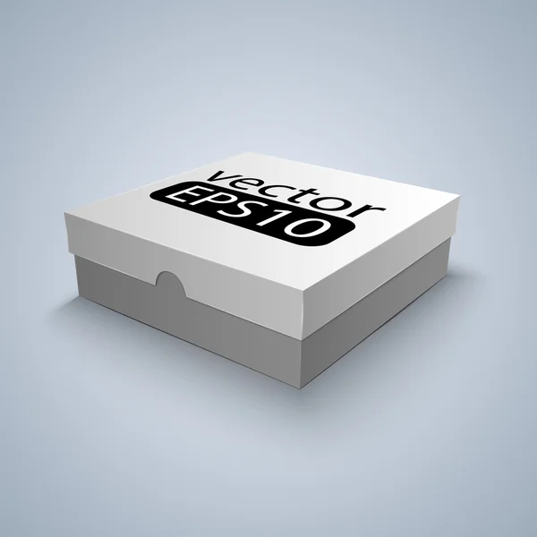 Paquete caja blanca diseño — Archivo Imágenes Vectoriales