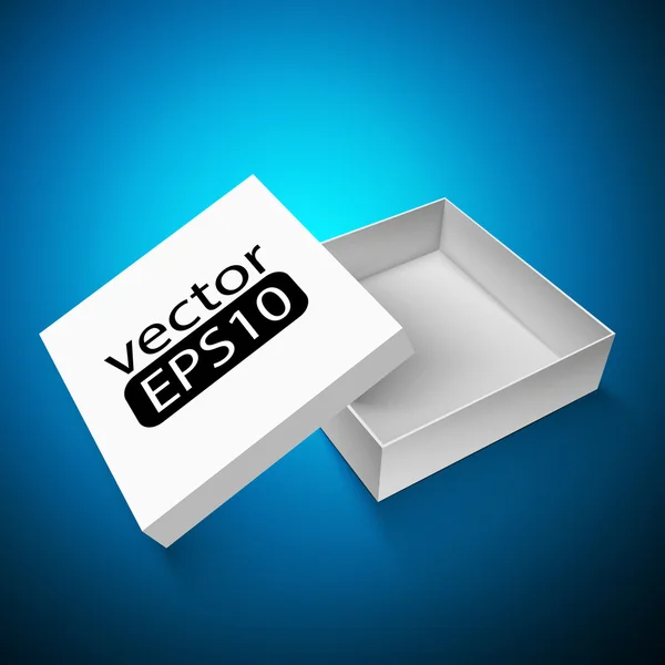 Csomagolástervezés fehér doboz — Stock Vector