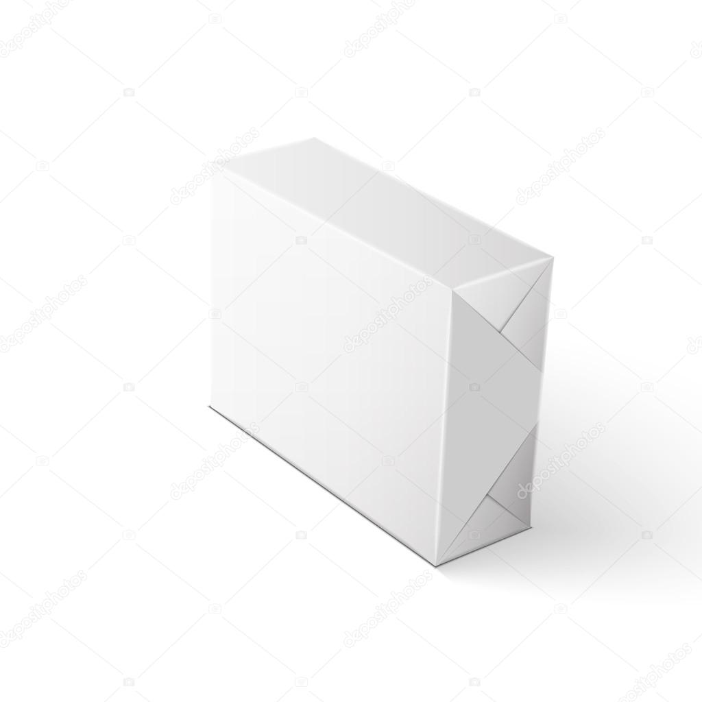 White wrap package for new design on white background