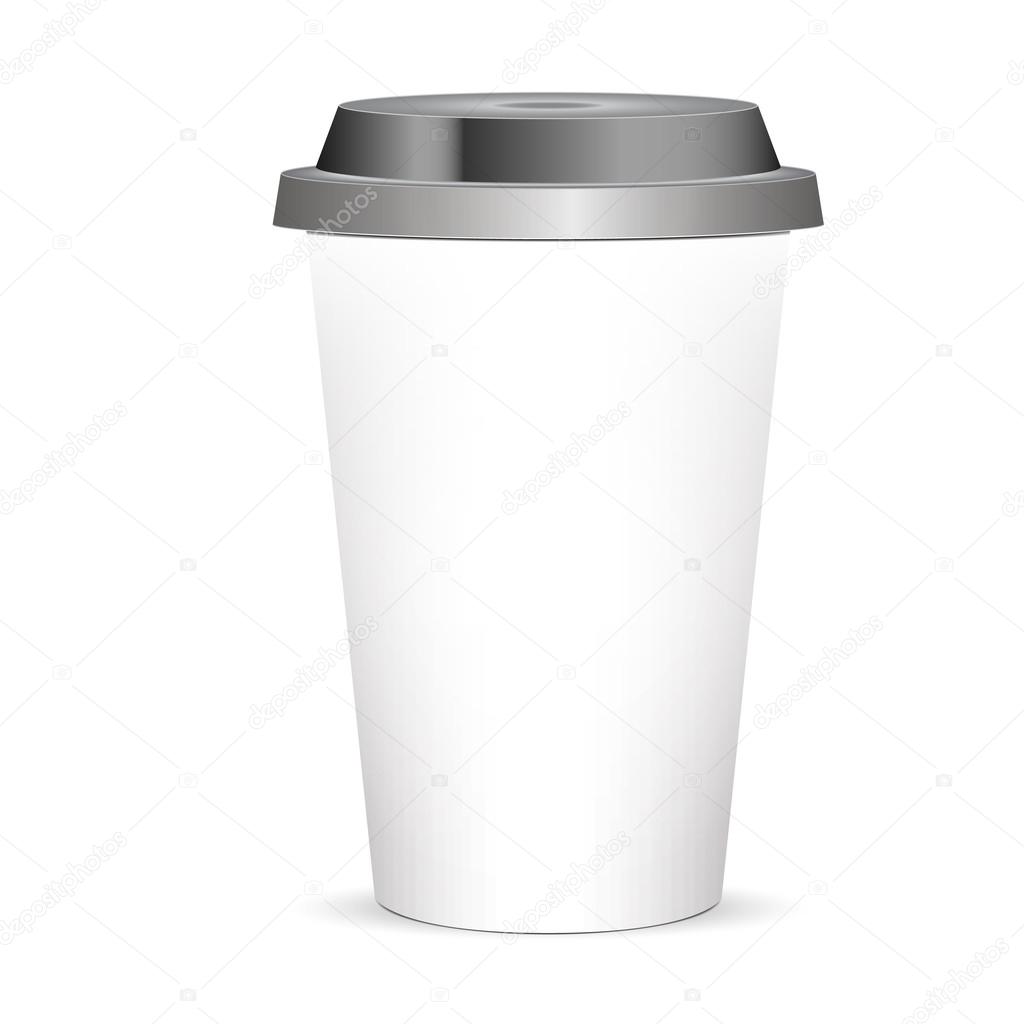 Disposable coffee cup isolated. Vector illustration