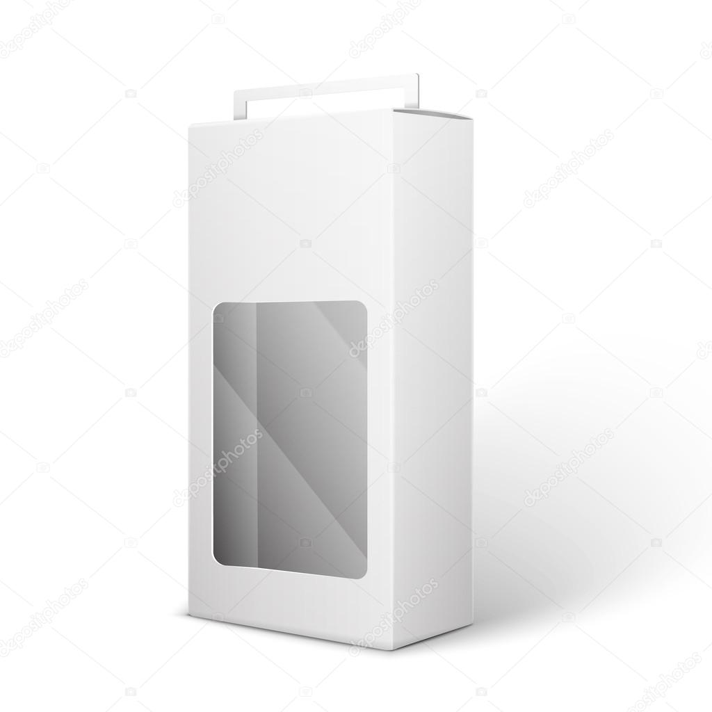 White Product Package Box Illustration Isolated On White Backgro