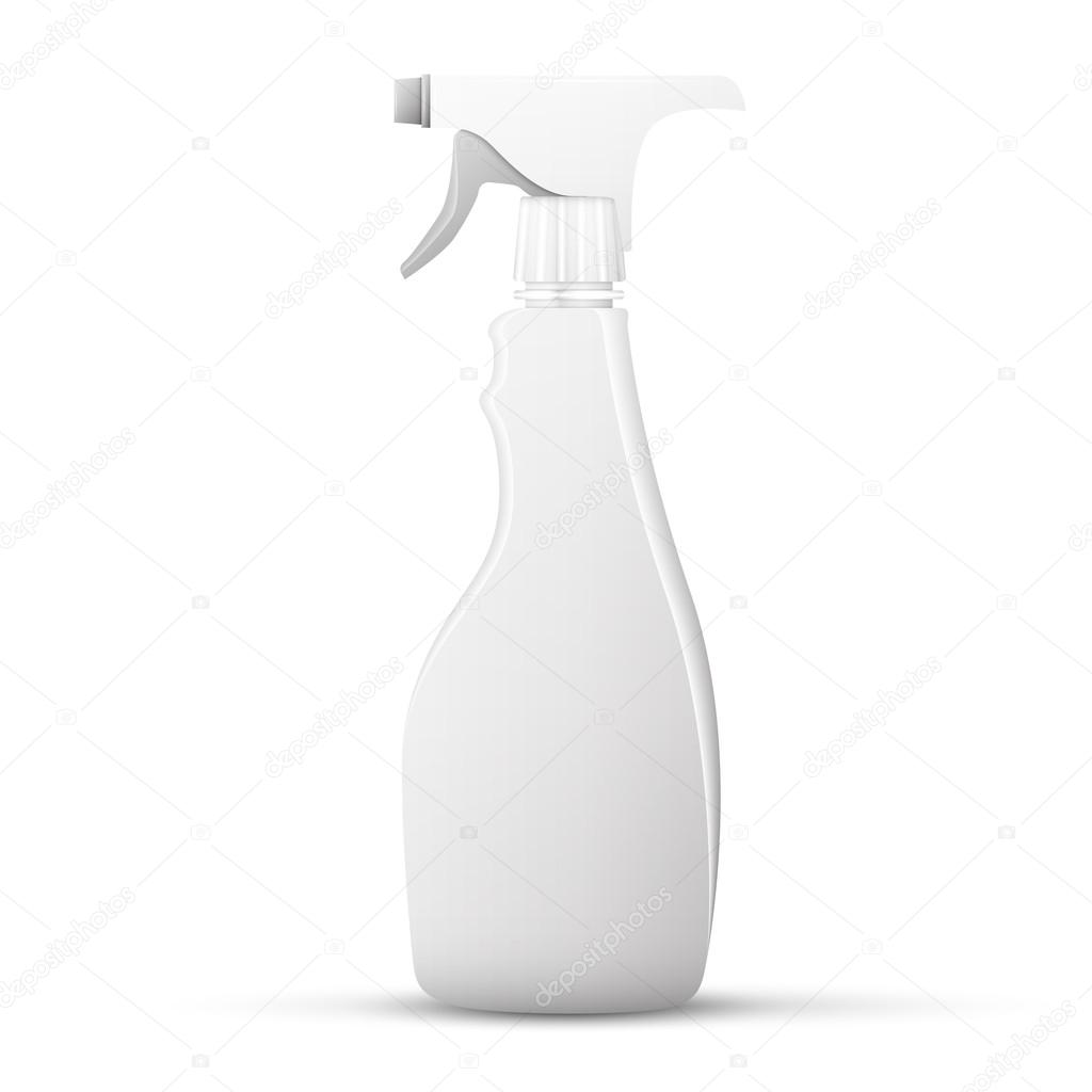 Spray Pistol Cleaner Plastic Round Plastic Bottle White. 