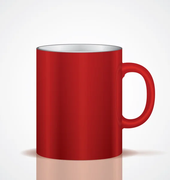 Taza roja — Vector de stock