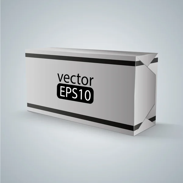 Paquete de caja de plástico blanco — Vector de stock