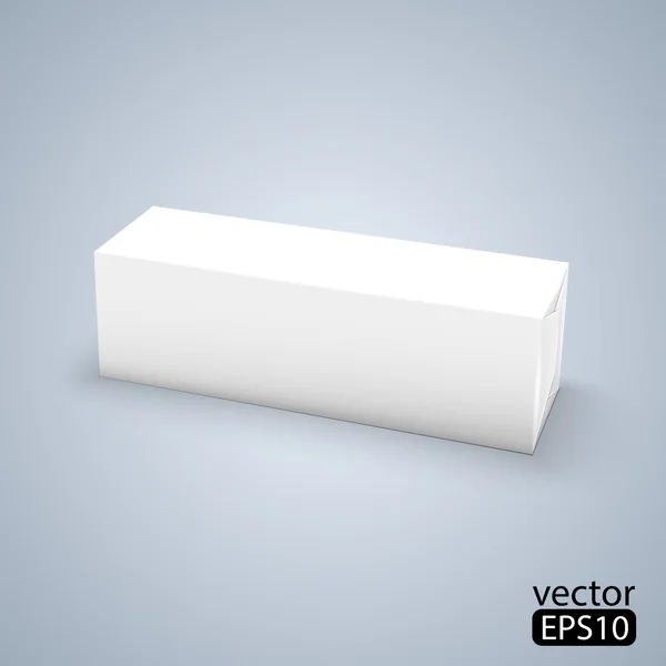 Paquete de caja de plástico blanco — Archivo Imágenes Vectoriales