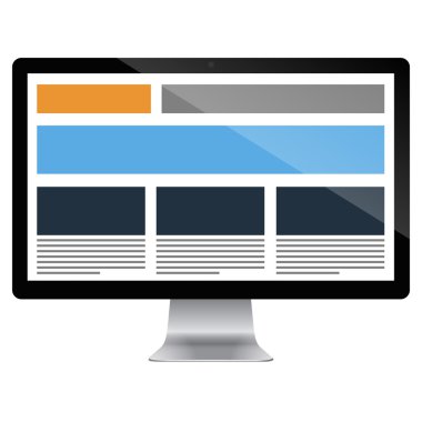 Duyarlı kılavuz düzeni ile bilgisayar.