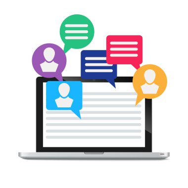 dizüstü bilgisayar ve kutsal kişilerin resmi sosyal medya