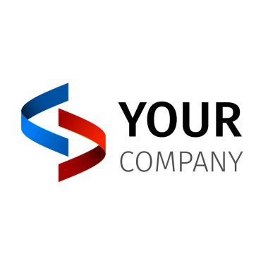 Abstact şerit Logo şablonu.