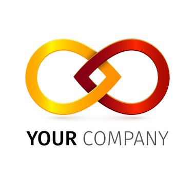 Renkli iinfinity sembolü. Kavramsal simgesi.  