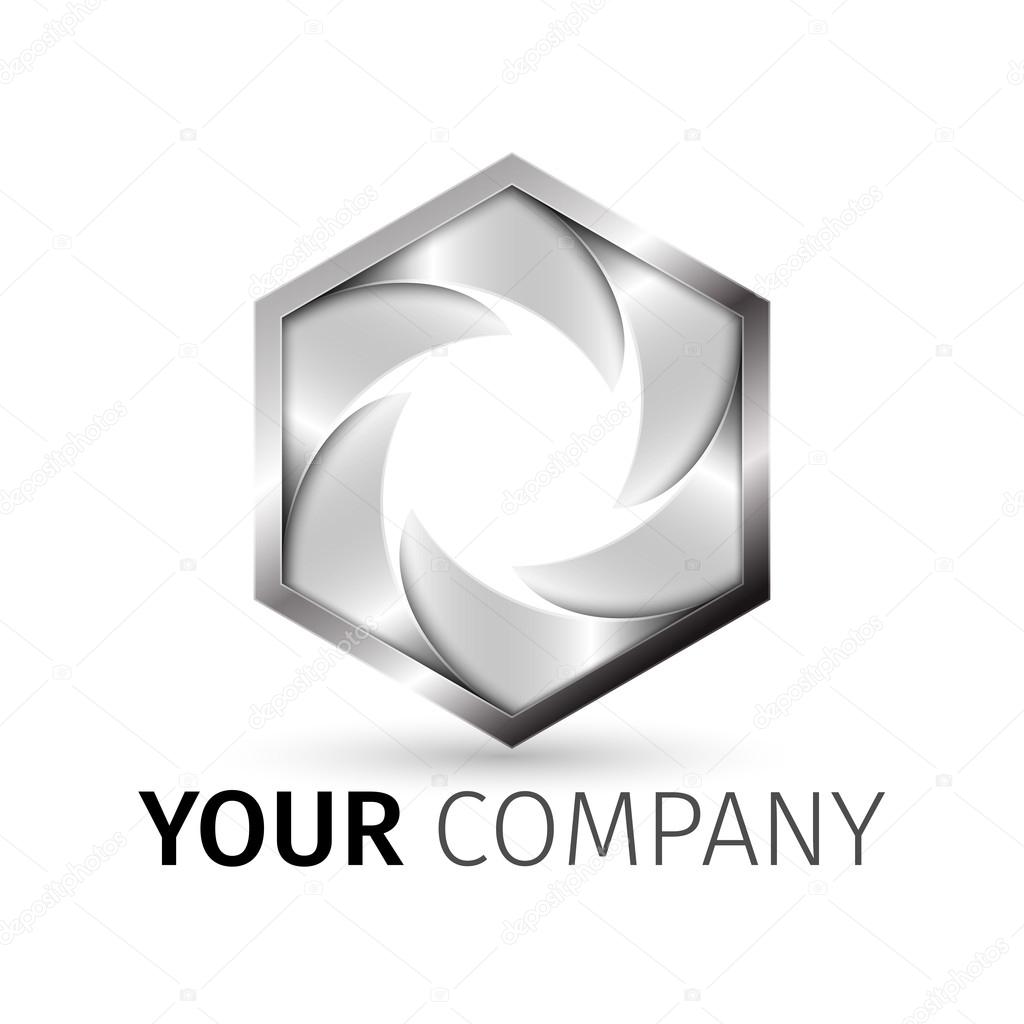 Abstract vector logo design template.