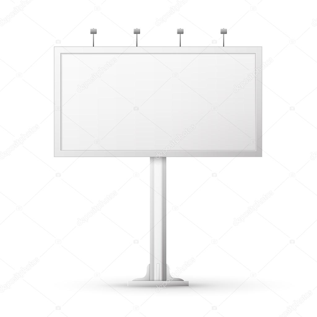 Blank billboard screen