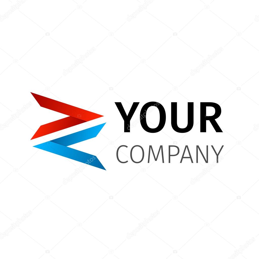 Abstact ribbon Logo template.Corporate icon such as logotype.