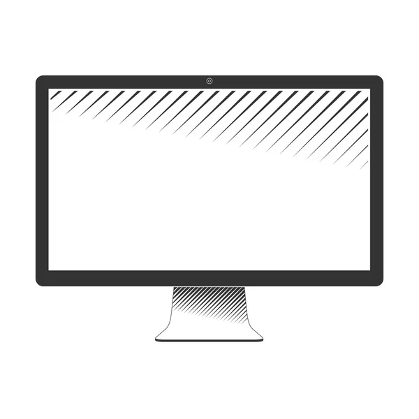 Ícone de exibição do computador — Vetor de Stock