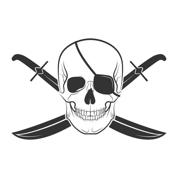 Skallen pirat — Stock vektor