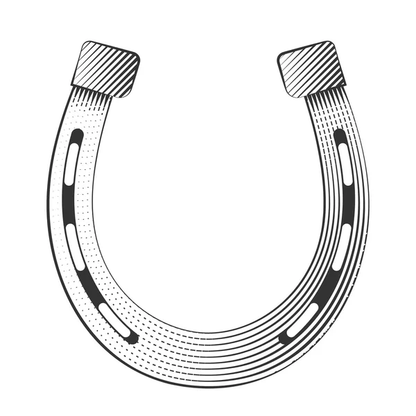 Ferro di cavallo in metallo — Vettoriale Stock