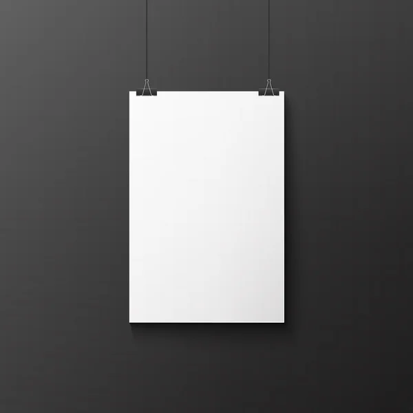 Paper card on black wall — Stock Photo, Image