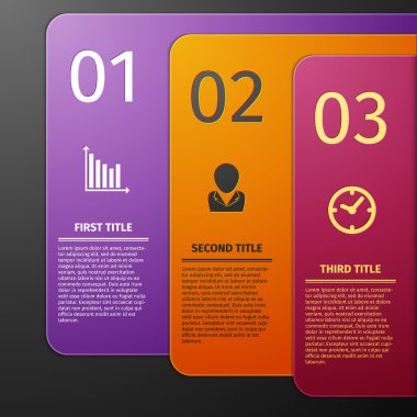 İlerleme simgeler için üç adım