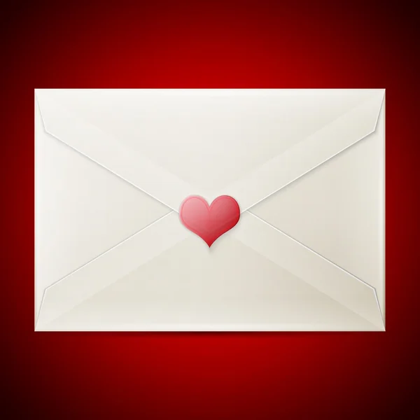 Lettre d'amour Saint Valentin — Image vectorielle