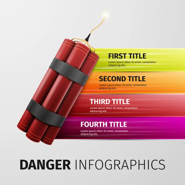 Tehlike infographics — Stok Vektör