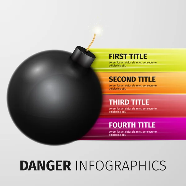 Κίνδυνος infographics — Διανυσματικό Αρχείο