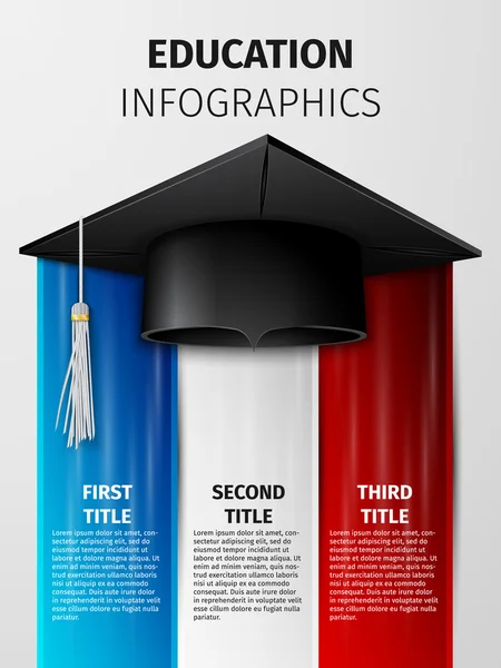 Utbildningsinfografik — Stock vektor