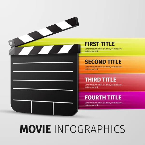 Film infographics — Stok Vektör