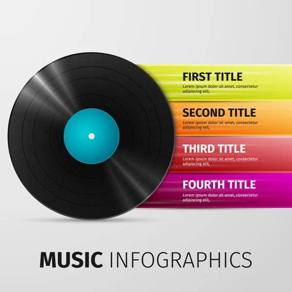 Infográficos musicais —  Vetores de Stock