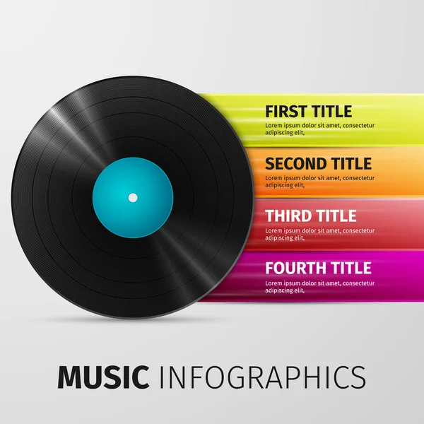 Infographies musicales — Image vectorielle