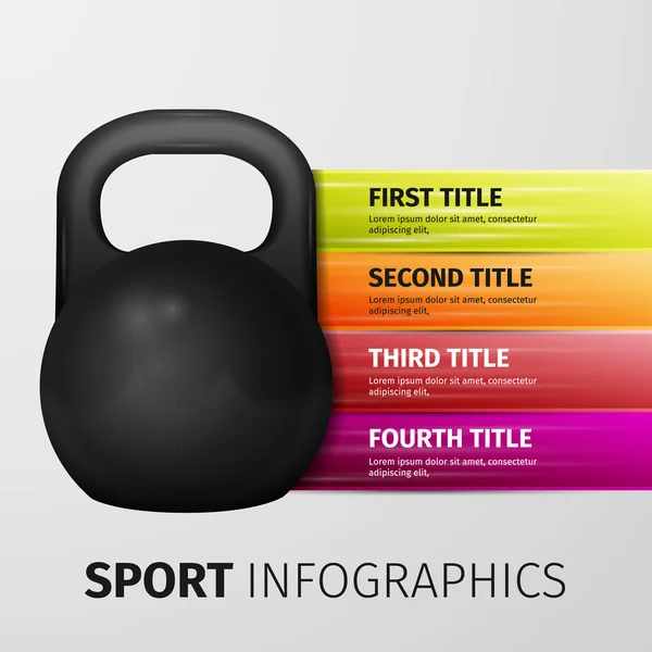 Infografica sportiva — Vettoriale Stock