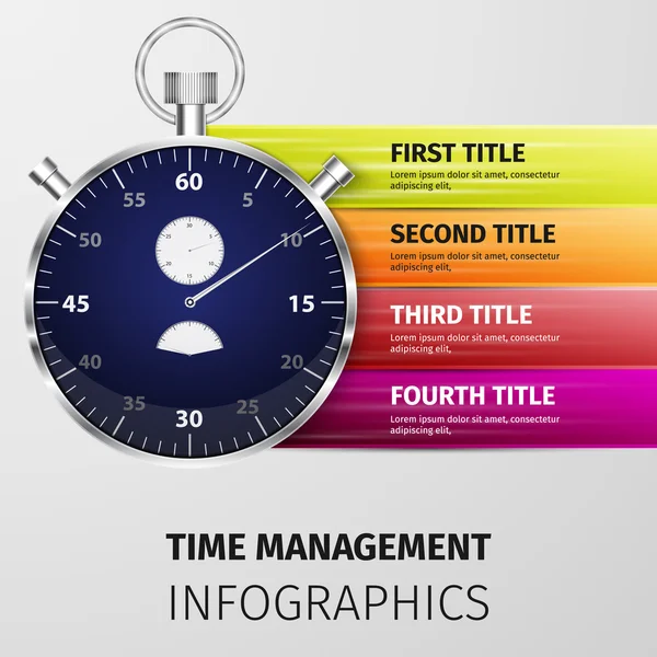 Time management infographics — Stock Vector