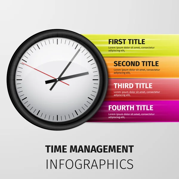 Time management infographics — Stock Vector
