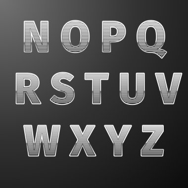 Modern stilleri yazı tipi