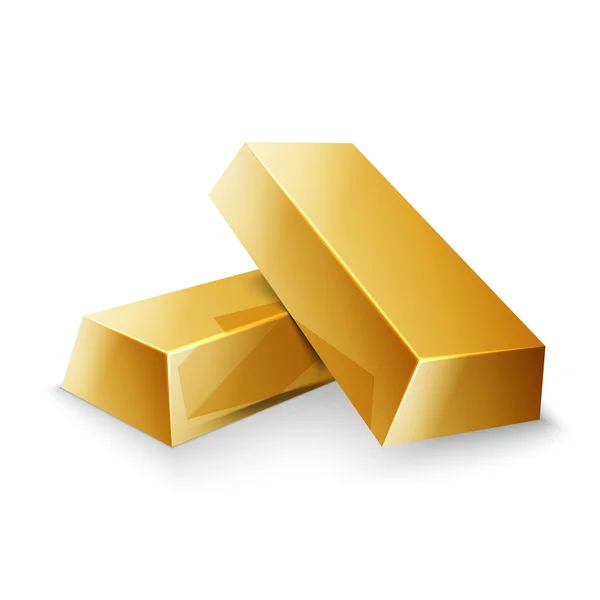 Duas pepitas de ouro —  Vetores de Stock