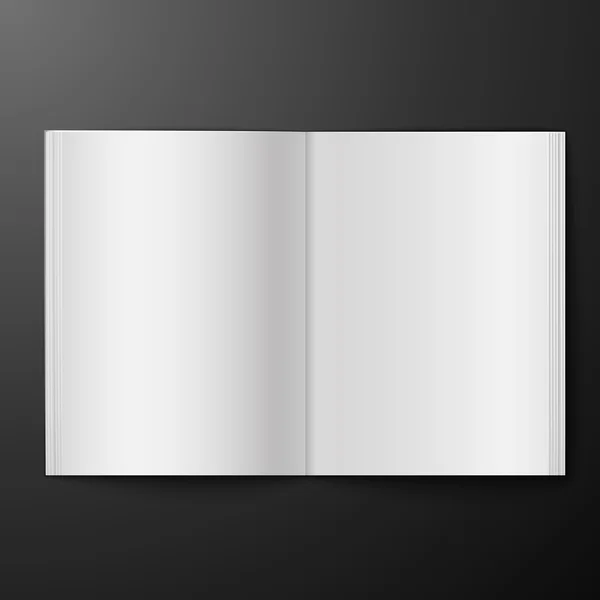 Magazine blank on black background — Stock Photo, Image
