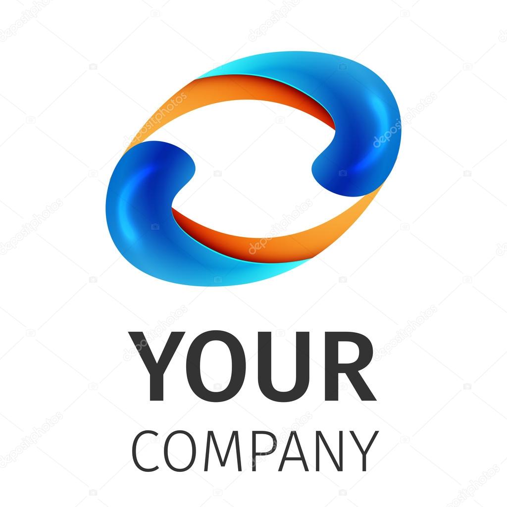 Business Abstract oval icon, excellent vector illustration, EPS 10