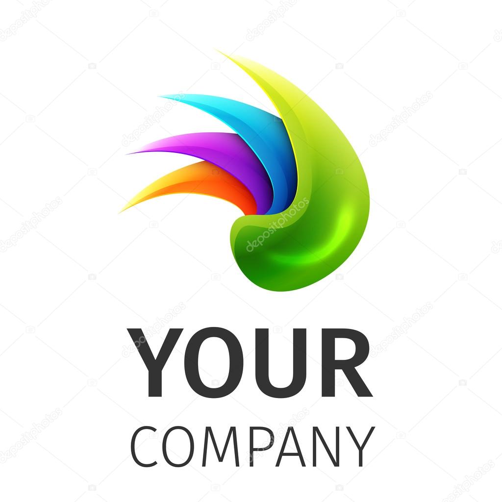 Business Abstract colorful logo on white background, excellent vector illustration, EPS 10