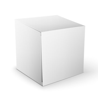Beyaz ürün paket kutu sahte şablon
