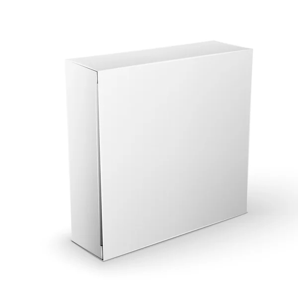 Caixa de pacote de produto branco modelo Mock Up — Vetor de Stock
