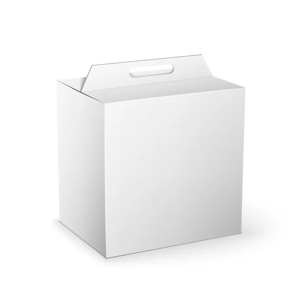 Producto blanco paquete caja Mock Up plantilla — Vector de stock