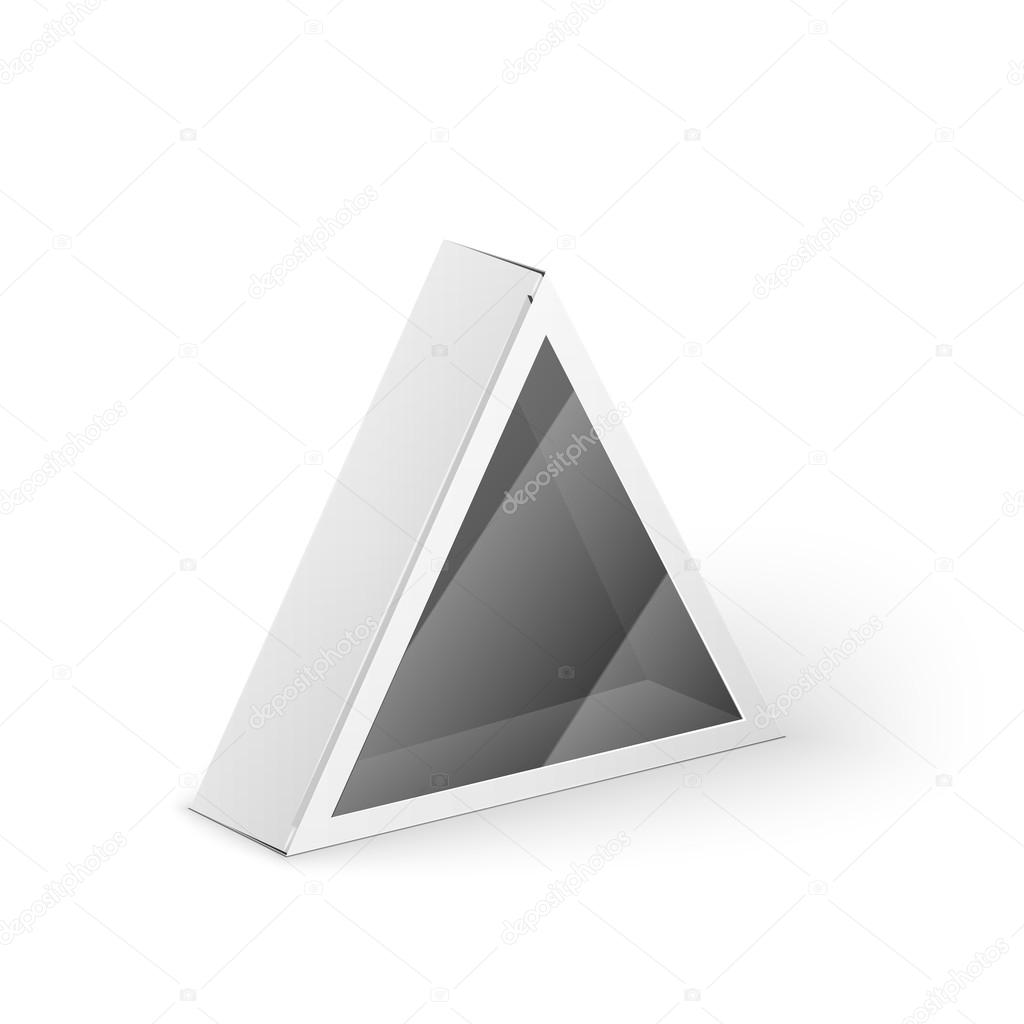 White Product Triangle Package Box Mock Up Template