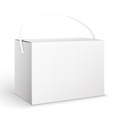 Beyaz ürün paket kutu sahte şablon