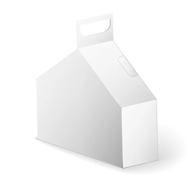 白い製品パッケージ ボックス テンプレート モックアップ — ストックベクタ