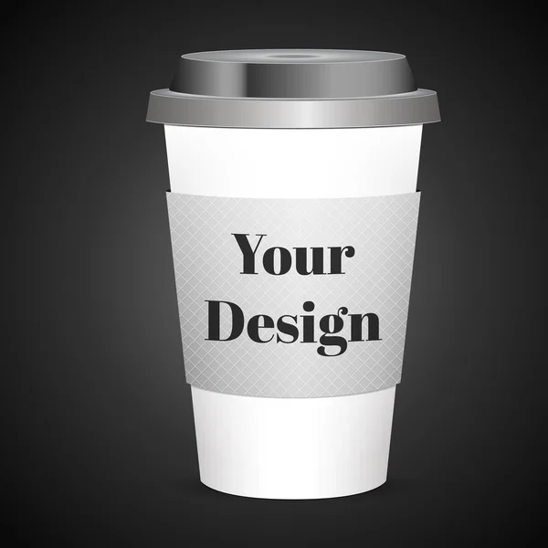 Tek kullanımlık kahve fincan izole. vektör çizim — Stok Vektör