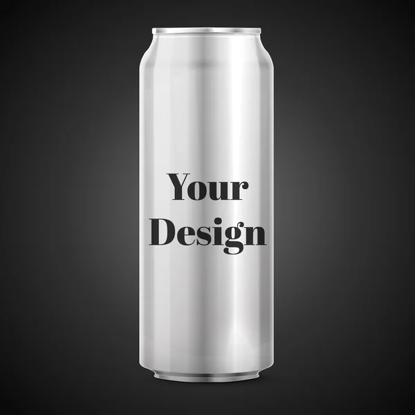 Metal Aluminum Beverage Drink Can — Stock Vector