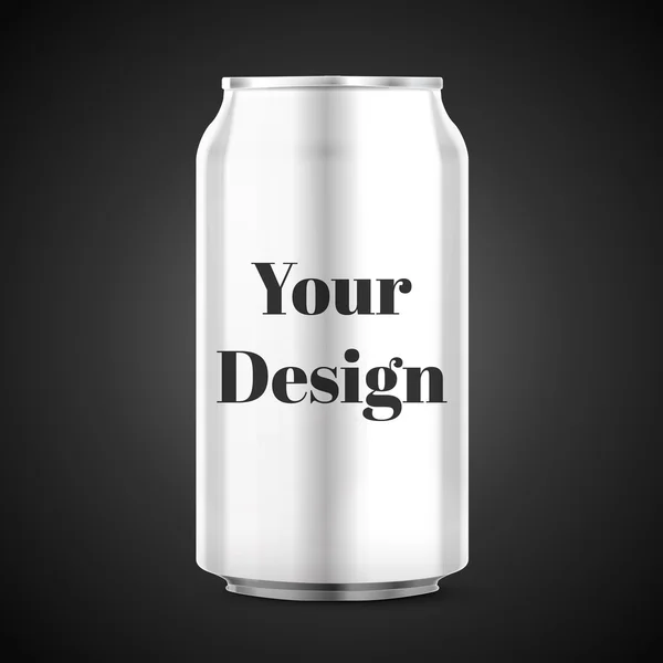 Metal Aluminum Beverage Drink Can — Stock Vector