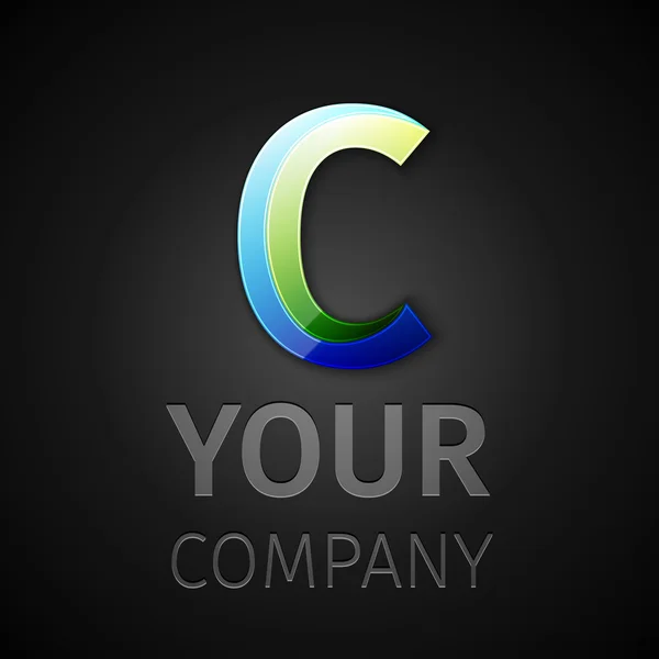Streszczenie wektor logo litera C — Wektor stockowy