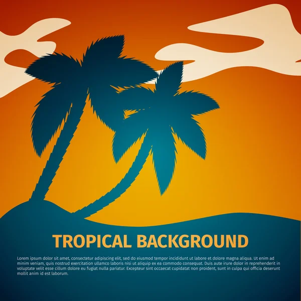 Tropikal arkaplan — Stok Vektör